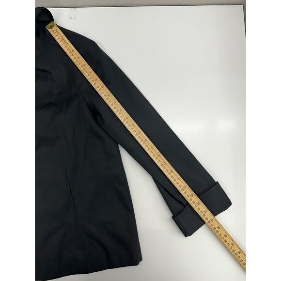 Gallery Womens Jacket Size Petite Small Black Button Up Lightweight - Picture 10 of 12